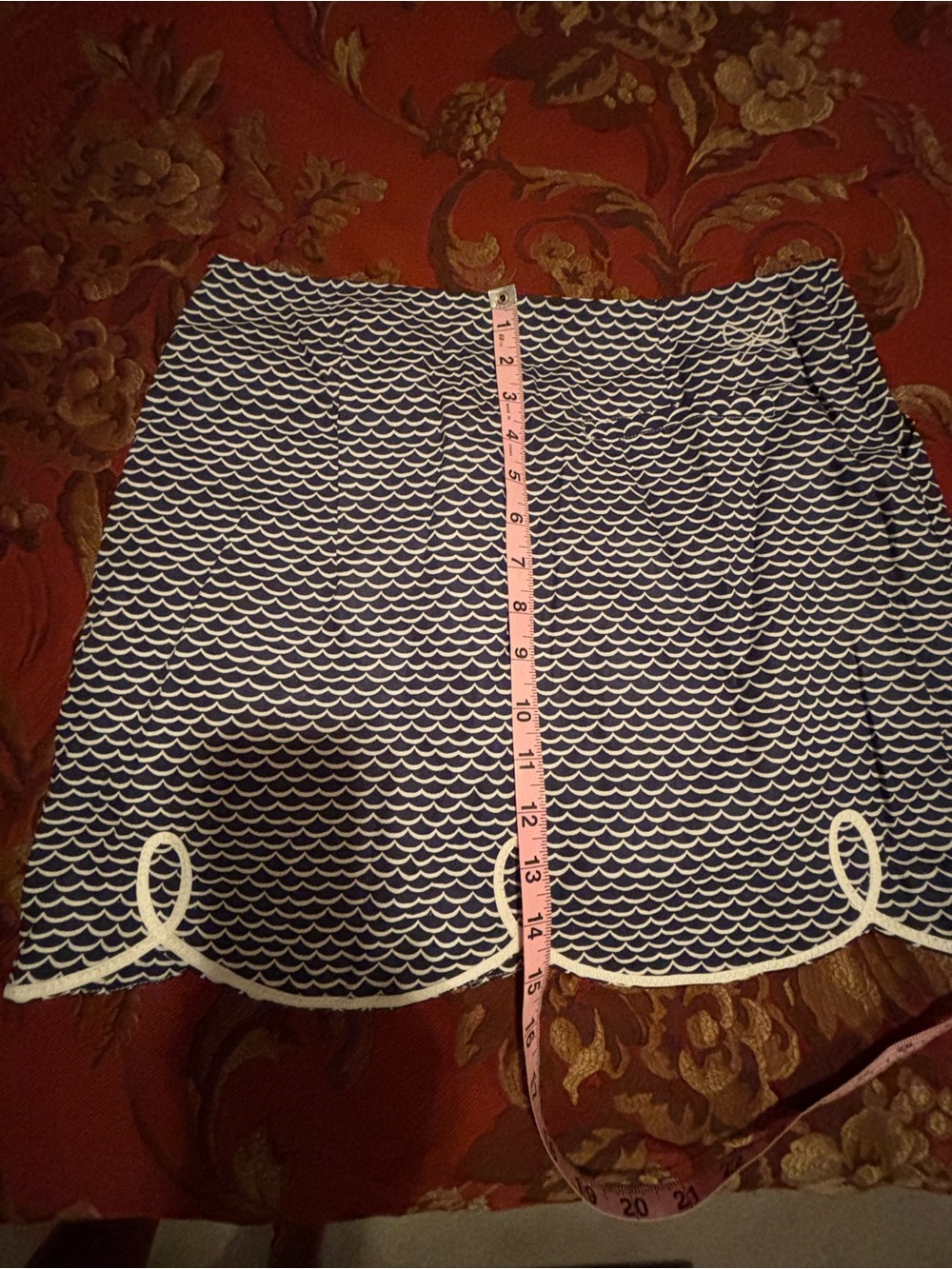 NWT Sydney Elizabeth sz 6 blue white Scalloped Hem Golf or casual Skirt skirt - Picture 8 of 13